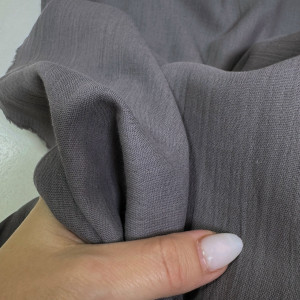 Муслин 2 слоя жатый пыльный графит