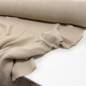 Муслин четырехслойный жатый светло-бежевый