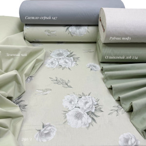 Ранфорс однотонный зеленый чай