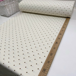 Ранфорс горох кофе на кремовом 