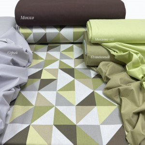 Ранфорс треугольники оливковые