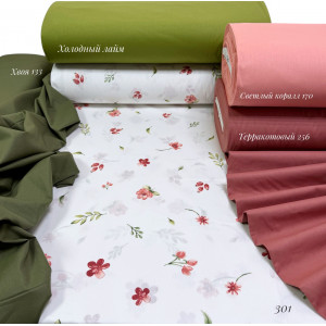 Ранфорс цветы 301