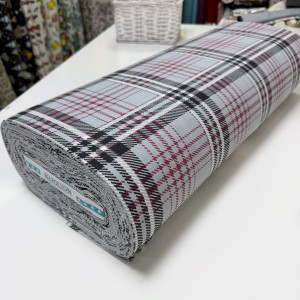 Ранфорс шотландка серая