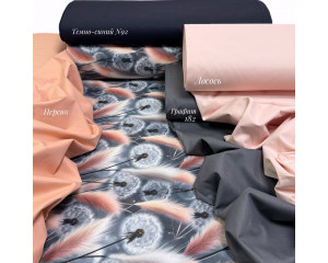 Ранфорс одуванчики с перьями