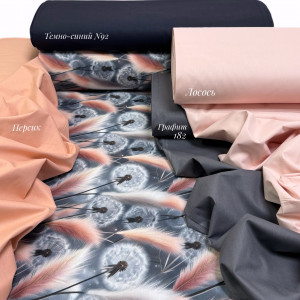 Ранфорс одуванчики с перьями