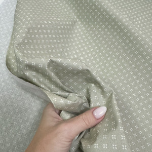 Ранфорс ромбики на светло-оливковом