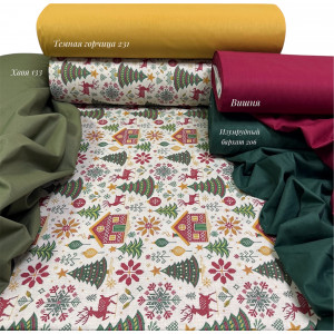 Ранфорс 5D новогодняя вышивка