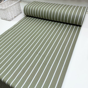 Ранфорс полоска на оливковом