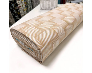 Ранфорс плетеный орнамент бежевый