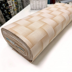 Ранфорс плетеный орнамент бежевый