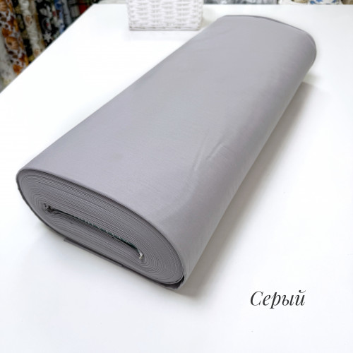 Ранфорс однотонный серый