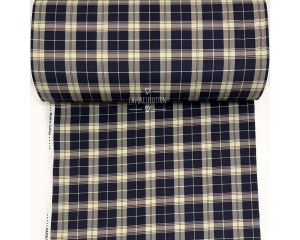 Ранфорс шотландка темно-синяя