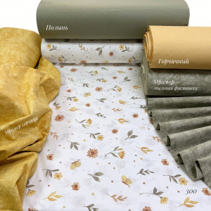 Ранфорс цветы 300