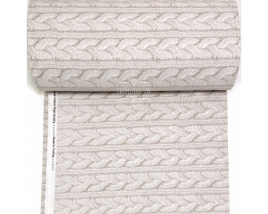 Ранфорс вязаный узор серо-бежевый