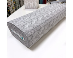 Ранфорс вязаный узор серый