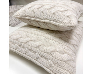 Ранфорс вязаный узор серо-бежевый