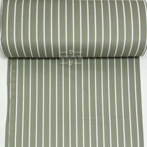 Ранфорс полоска на оливковом