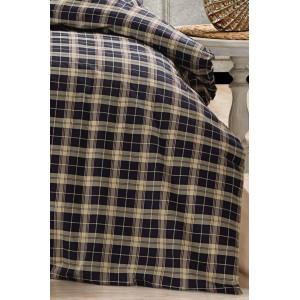 Ранфорс шотландка темно-синяя