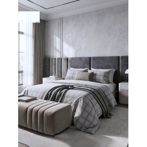 Ранфорс плетеный орнамент серый