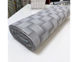 Ранфорс плетеный орнамент серый