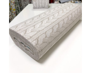 Ранфорс вязаный узор серо-бежевый