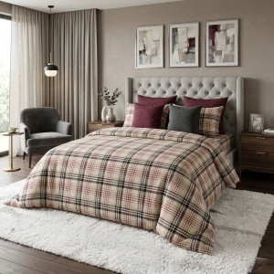 Ранфорс шотландка айвори