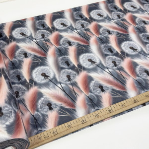 Ранфорс одуванчики с перьями