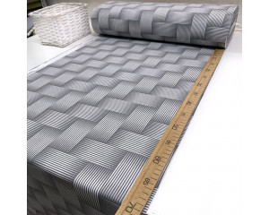 Ранфорс плетеный орнамент серый