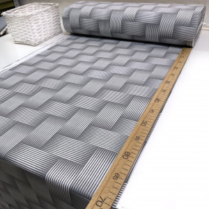 Ранфорс плетеный орнамент серый