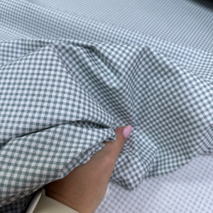 Ранфорс клеточка серо-мятная