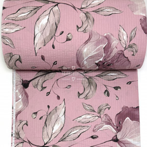 Ранфорс жатый маки брусника на пудре