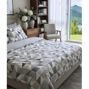 Ранфорс треугольники серые