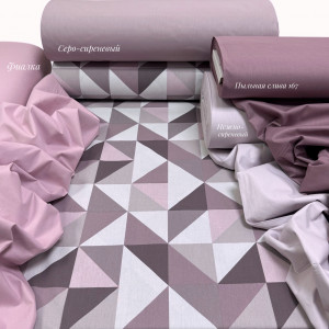 Ранфорс треугольники сиреневые