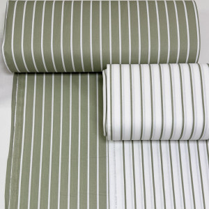 Ранфорс полоска оливковая на белом