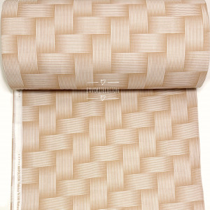 Ранфорс плетеный орнамент бежевый