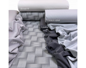 Ранфорс плетеный орнамент серый