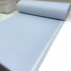 Ранфорс клеточка голубая