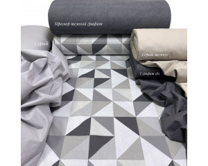 Ранфорс треугольники серые