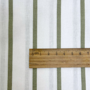 Ранфорс полоска оливковая на белом