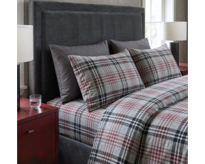 Ранфорс шотландка серая