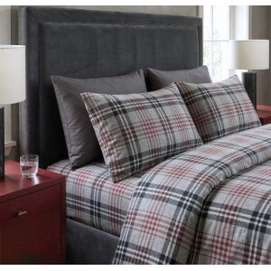 Ранфорс шотландка серая