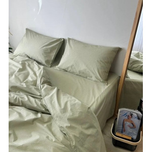 Ранфорс ромбики на светло-оливковом