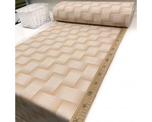 Ранфорс плетеный орнамент бежевый