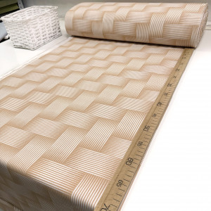 Ранфорс плетеный орнамент бежевый