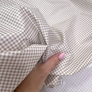 Ранфорс клеточка бежевая