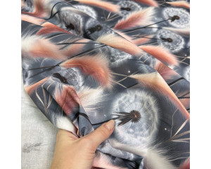 Ранфорс одуванчики с перьями