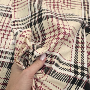 Ранфорс шотландка айвори