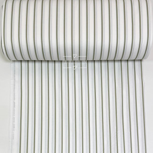 Ранфорс полоска оливковая на белом