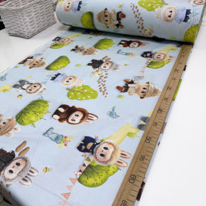 Ранфорс лабубу на голубом