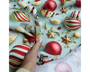 Ранфорс 5D новогодние игрушки